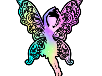 image of pastel colorful dancing fairy