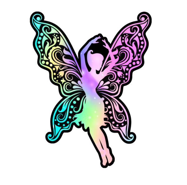 image of pastel colorful dancing fairy