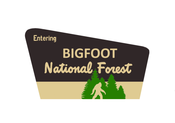 Entering Bigfoot National Forest Believe Window Laptop Bumper Sticker Decal - Image 5