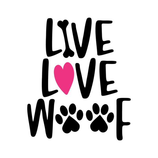 Live Love Woof Dog Paw Print w/ Heart Vinyl Laptop Bumper Sticker Decal - Image 5