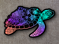 An image of a colorful pastel turtle