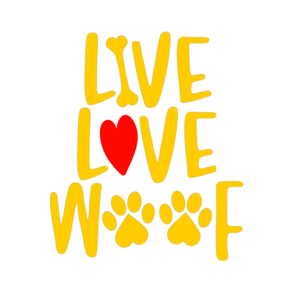 Live Love Woof Dog Paw Print w/ Heart Vinyl Laptop Bumper Sticker Decal - Image 7