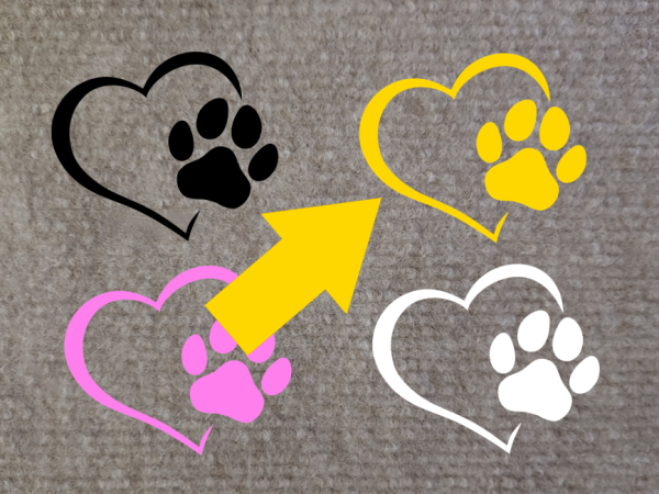 Dog Heart Paw Print Dog Vinyl Laptop Bumper Sticker Decal - Image 7