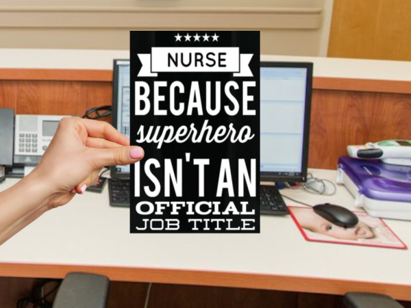 Nurse Because Superhero Isn't A Job Title Vinyl Laptop Bumper Sticker Decal - Image 2