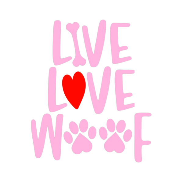 Live Love Woof Dog Paw Print w/ Heart Vinyl Laptop Bumper Sticker Decal - Image 6