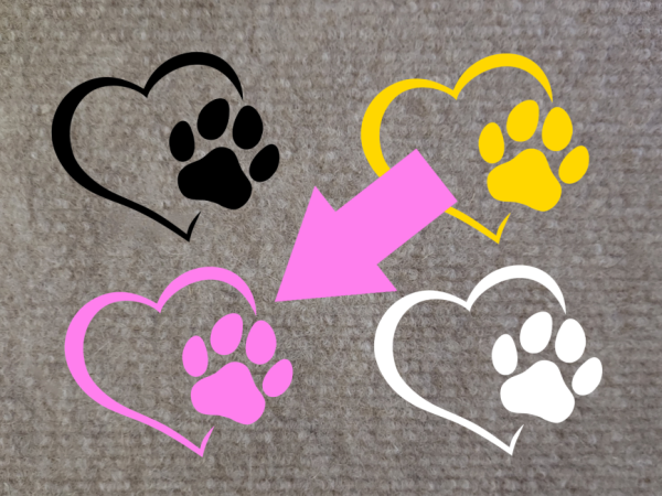 Dog Heart Paw Print Dog Vinyl Laptop Bumper Sticker Decal - Image 8