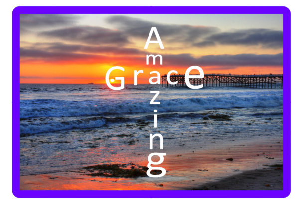 Amazing Grace Cross Christian Ocean Vinyl Laptop Bumper Sticker Decal - Image 9