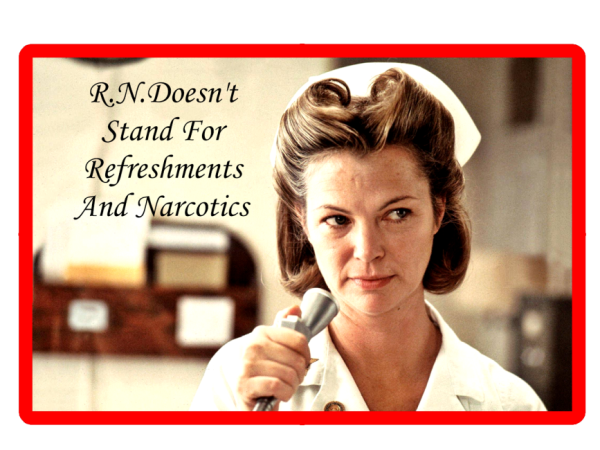 Registered Nurse Doesn't Stand For Refreshments Narcotics Nurse Laptop Bumper Sticker Decal - Image 11