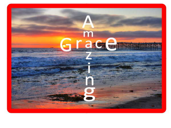 Amazing Grace Cross Christian Ocean Vinyl Laptop Bumper Sticker Decal - Image 11