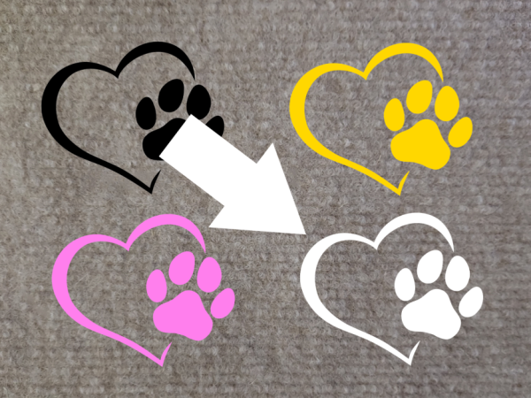 Dog Heart Paw Print Dog Vinyl Laptop Bumper Sticker Decal - Image 6