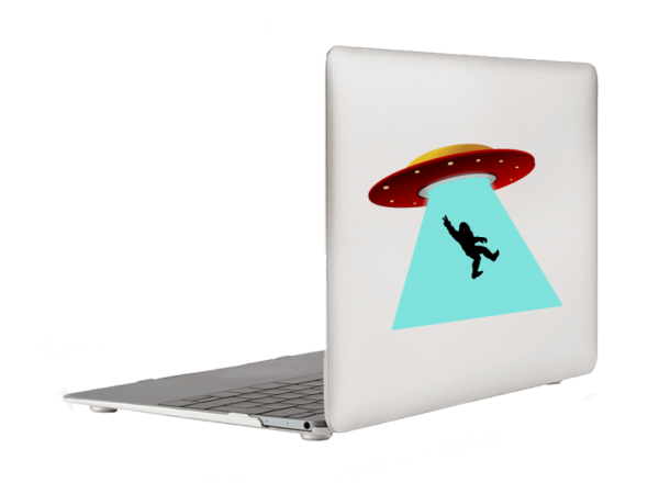 Alien UFO Abduction Bigfoot Sasquatch Funny Vinyl Sticker - Image 2