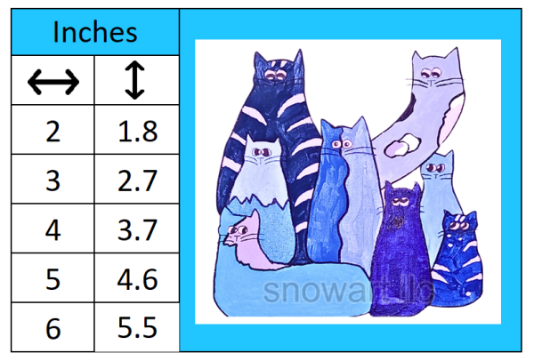 Blue Cats by Snowart (artist) Vinyl Window Laptop Bumper Sticker Decal - Image 3