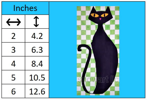 Black Cat on Green Checkerboard by Snowart (artist) Vinyl Window Laptop Bumper Sticker Decal - Image 7