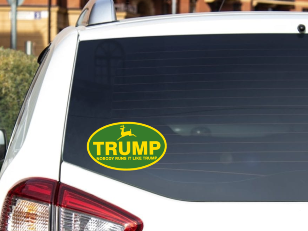 Nobody Runs It Like Trump anti Biden Window Laptop Bumper Sticker Decal - Image 2