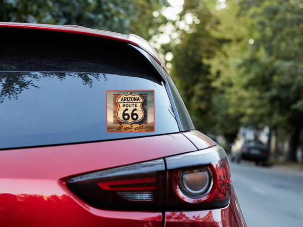 Route 66 Get Your Kicks Arizona Highway Sign Window Laptop Bumper Sticker Decal - Image 4