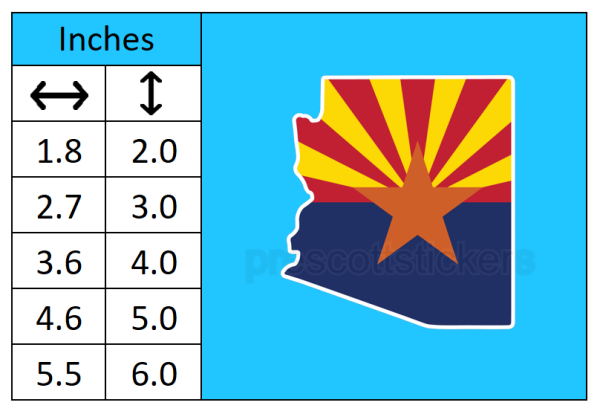 Arizona Flag State Outline Car Window Vinyl Laptop Sticker Decal - Image 2