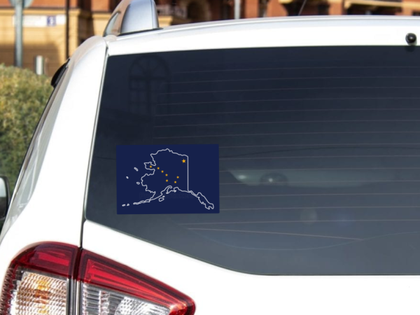 Alaska State Outline Car Window Vinyl Laptop Sticker Decal - Image 2