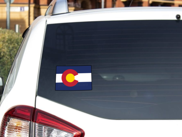 Colorado Flag State Outline Car Window Vinyl Laptop Sticker Decal - Image 3