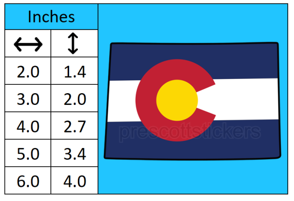 Colorado Flag State Outline Car Window Vinyl Laptop Sticker Decal - Image 2