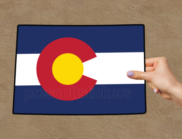 Colorado Flag State Outline Car Window Vinyl Laptop Sticker Decal - Image 4