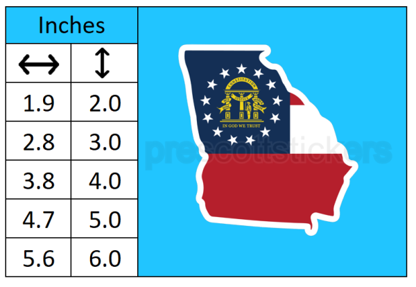 Georgia Flag State Outline Car Window Vinyl Laptop Sticker Decal - Image 2