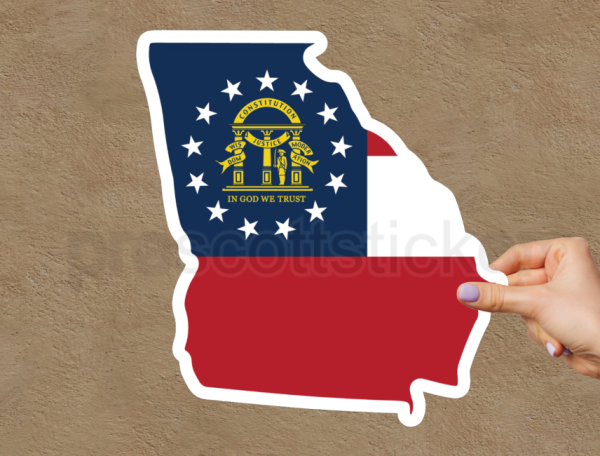 Georgia Flag State Outline Car Window Vinyl Laptop Sticker Decal - Image 3