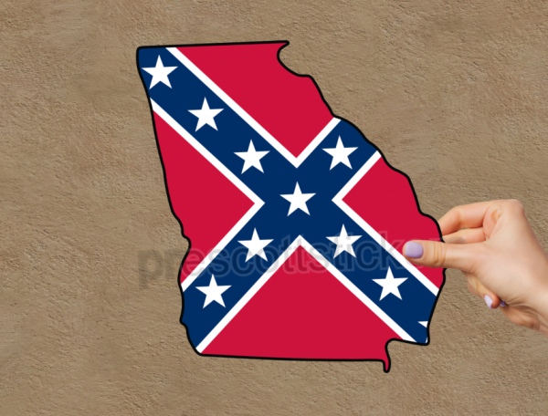 Georgia Confederate Flag State Outline Car Window Vinyl Laptop Sticker Decal - Image 4