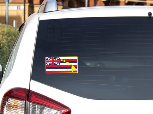 Hawaii Flag State Outline Car Window Vinyl Laptop Sticker Decal - Image 3