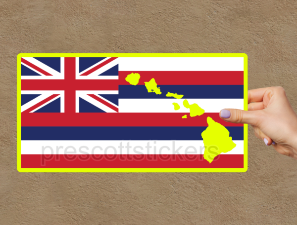 Hawaii Flag State Outline Car Window Vinyl Laptop Sticker Decal - Image 4