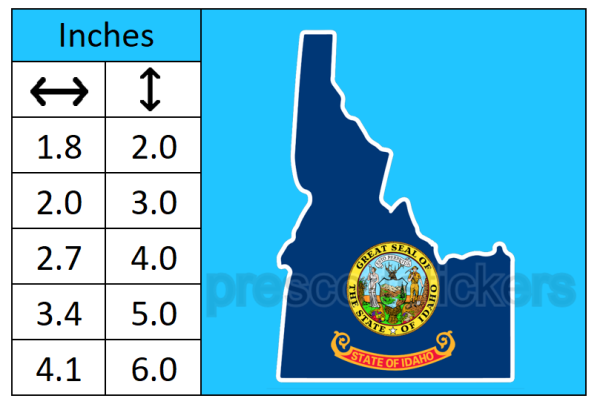 Idaho Flag State Outline Car Window Vinyl Laptop Sticker Decal - Image 2