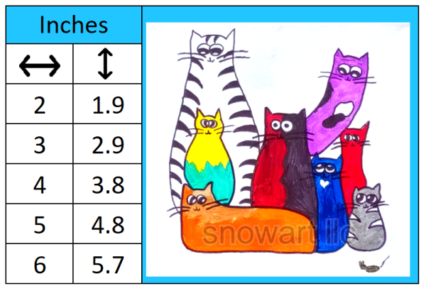 Multicolor Cats by Snowart (artist) Vinyl Window Laptop Bumper Sticker Decal - Image 3