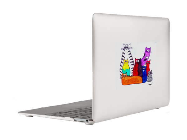 Multicolor Cats by Snowart (artist) Vinyl Window Laptop Bumper Sticker Decal - Image 6