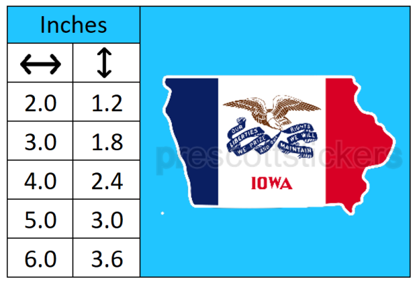 Iowa Flag State Outline Car Window Vinyl Laptop Sticker Decal - Image 3