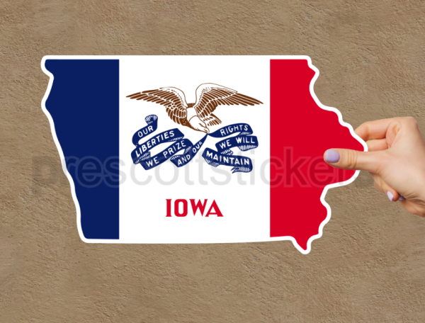 Iowa Flag State Outline Car Window Vinyl Laptop Sticker Decal - Image 2