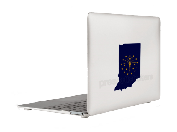 Indiana Flag State Outline Car Window Vinyl Laptop Sticker Decal - Image 5