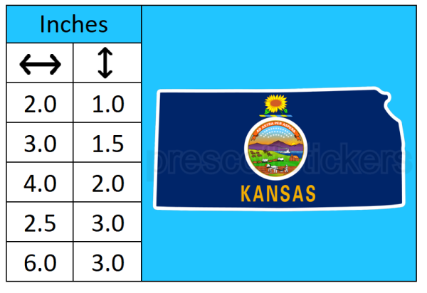 Kansas Flag State Outline Car Window Vinyl Laptop Sticker Decal - Image 3