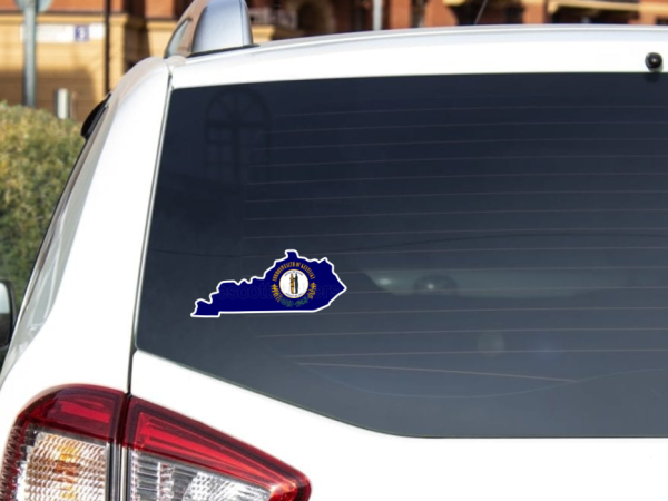 Kentucky Flag State Outline Car Window Vinyl Laptop Sticker Decal - Image 4