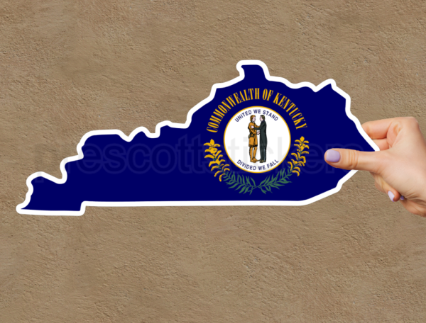 Kentucky Flag State Outline Car Window Vinyl Laptop Sticker Decal - Image 2