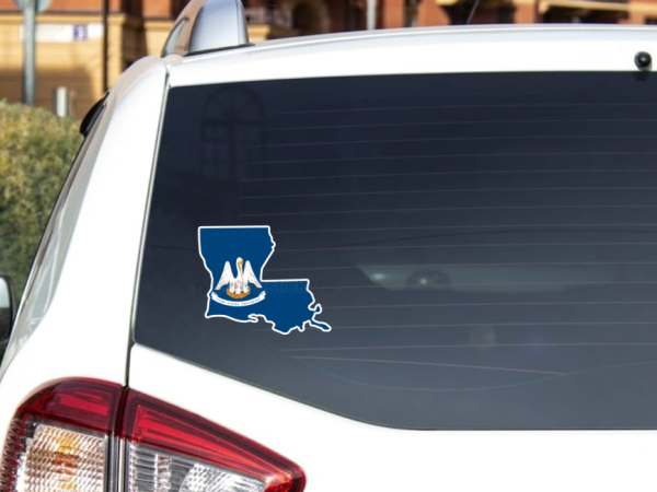 Louisiana Flag State Outline Car Window Vinyl Laptop Sticker Decal - Image 4