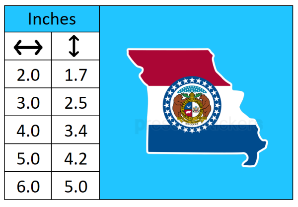 Missouri Flag State Outline Car Window Vinyl Laptop Sticker Decal - Image 3