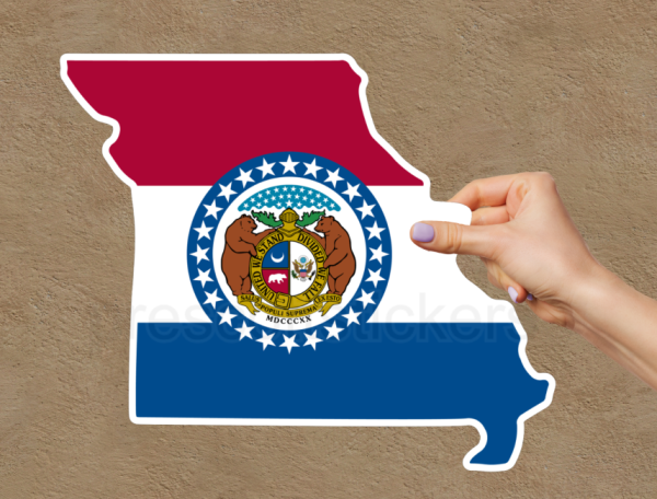 Missouri Flag State Outline Car Window Vinyl Laptop Sticker Decal - Image 2