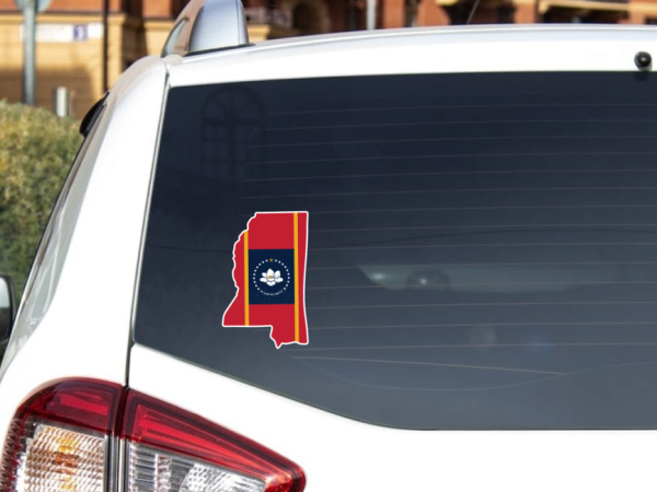 Mississippi Flag State Outline Car Window Vinyl Laptop Sticker Decal - Image 4