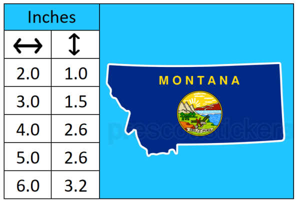 Montana Flag State Outline Car Window Vinyl Laptop Sticker Decal - Image 3