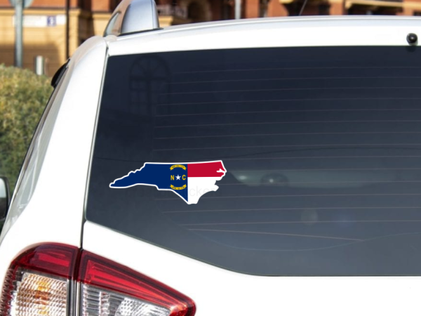 North Carolina Flag State Outline Car Window Vinyl Laptop Sticker Decal - Image 4