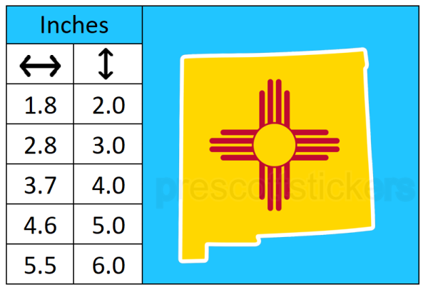 New Mexico Flag State Outline Car Window Vinyl Laptop Sticker Decal - Image 3