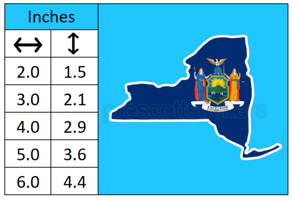 New York Flag State Outline Car Window Vinyl Laptop Sticker Decal - Image 3