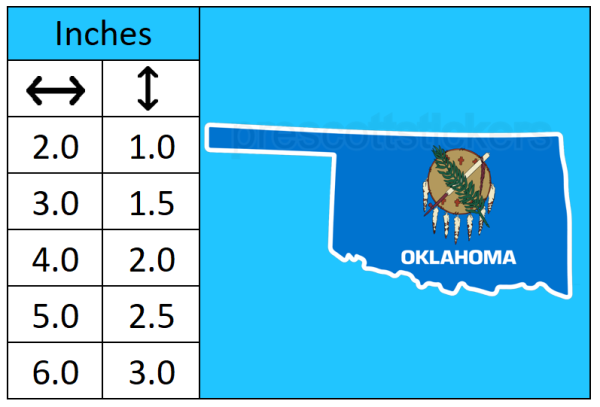 Oklahoma Flag State Outline Car Window Vinyl Laptop Sticker Decal - Image 3