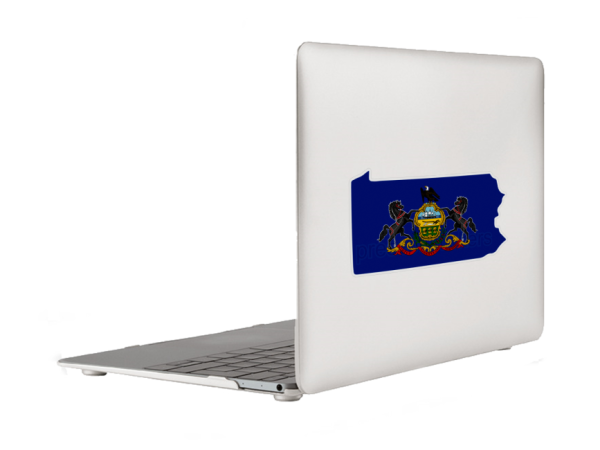 Pennsylvania Flag State Outline Car Window Vinyl Laptop Sticker Decal - Image 6