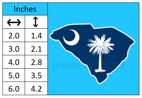 South Carolina Flag State Outline Car Window Vinyl Laptop Sticker Decal - Image 3