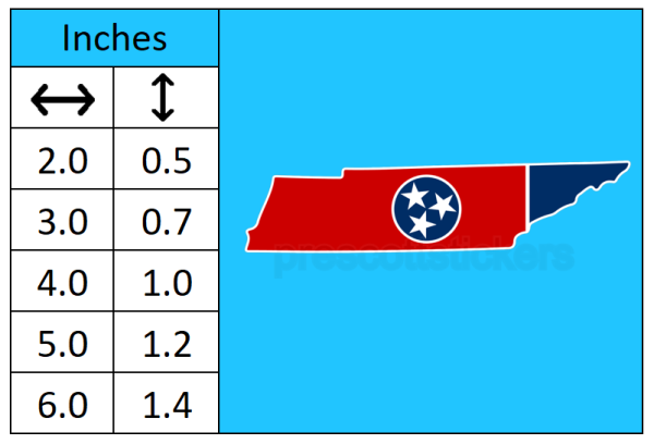 Tennessee Flag State Outline Car Window Vinyl Laptop Sticker Decal - Image 3